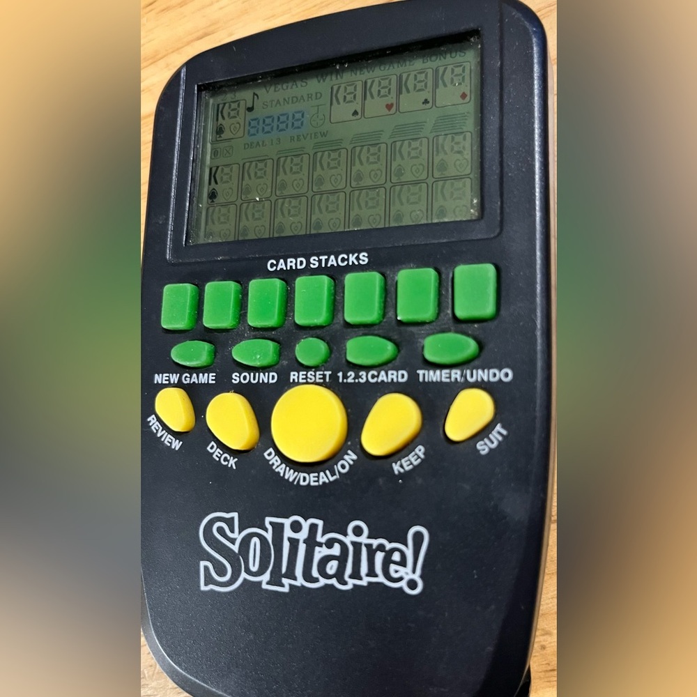 Solitaire Electronic Handheld Game‎ Card Stacks Timer Sound - Picture 2 of 6
